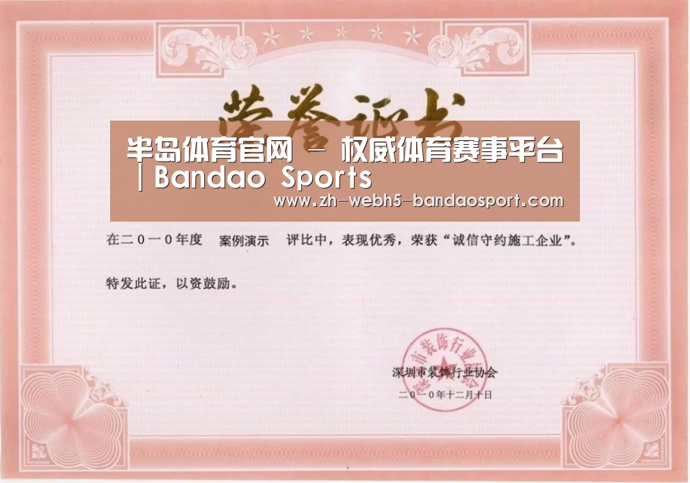 半岛体育网址荣誉证书一(图1)