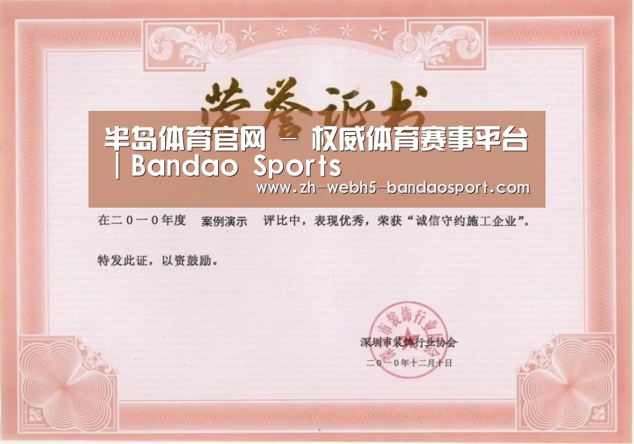 半岛体育网址荣誉证书一